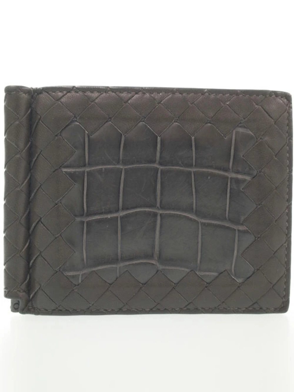 Bottega Veneta Intrecciato Money Clip Wallet Bi fold Short